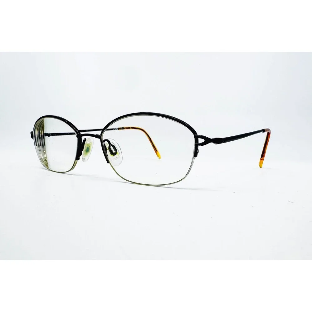 Luxottica Eyeglass Frames Womens Coffee Brown Oval Half Rim 2651 218 49-18-130